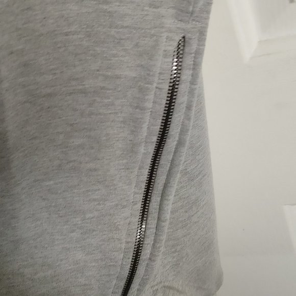 WCSP Men's Size XL Short Sleeve Shirt Elongated Hem Extended Rounded Tail Grey - Picture 8 of 8